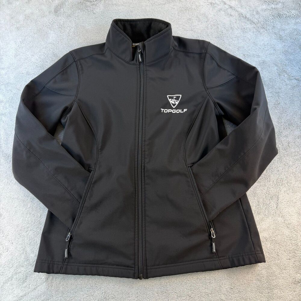 Core 365 Jacket Women M WarmLogic Fleece Lined Topgolf Black